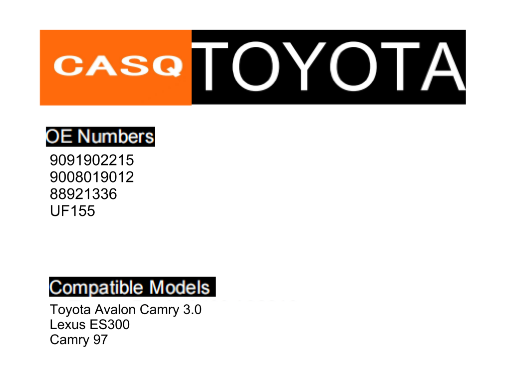 TOYOTA T50S Version 1 Ignition Coil