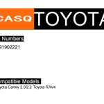 TOYOTA T509 Ignition Coil
